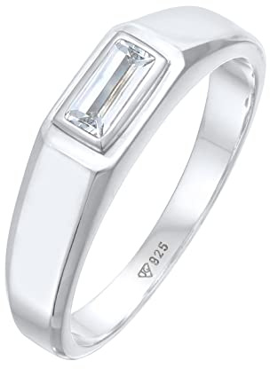 Kuzzoi Herrenring mit Topas Edelstein Eleganter Solitär Ring in | Herren Edelsteinring poliert Bandring für Männer in der Ringgröße 60 - 66