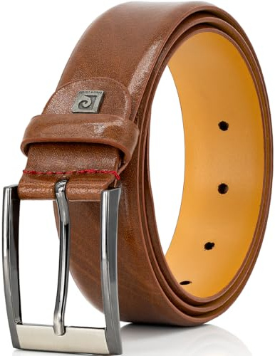 Pierre Cardin Anzug-Gürtel 35 mm Rindledergürtel cognac