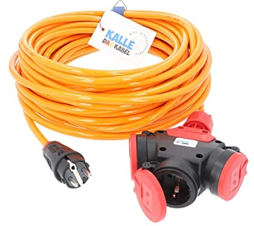 Verlängerungskabel Kalle Classic Extreme Signal 3-Fach Kupplung mit LED 50 Meter
