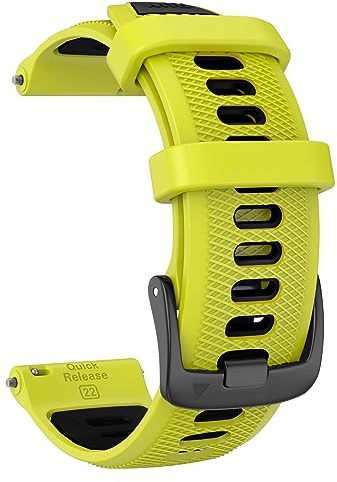 ISABAKE 22mm Klockarmband för Forerunner 255 Music/Forerunner 265, Silikonarmband med Snabbkoppling för Venu 2/Vivoactive 4/Galaxy Watch 3 45 mm