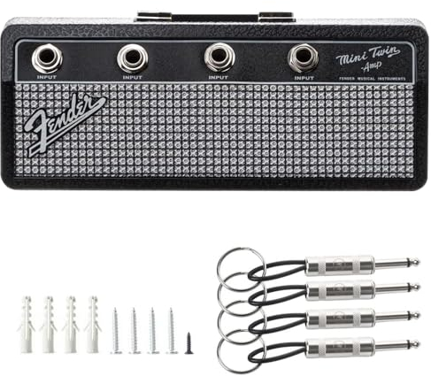 Abiemuce Marshall Portachiavi, MarshallJack Rack 2.0Portachiavi, Marshall Portachiavi da Parete, PortachiaviMarshall con 4 Connettori per Chitarra (Grigio)