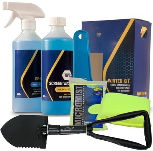 Xtremeauto Car Winter Kit - Car Winter Essentials Kit, Car Deicer Kit, Car Accessories Winter Gift Set Snow Ice Essential Pack Cold Weather Car Kit (Standard Kit)
