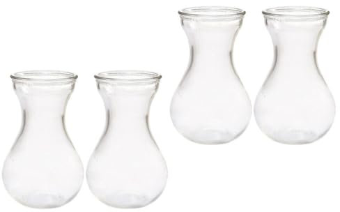 Supvox 4stücke Teiliges Hyazinthen Glasvase Transparente Hydroponik Vase Für Blumenarrangements Dekorative Tischvase Für Wohnzimmer Restaurant Büro Für Kleine Pflanzen Flüssigkeiten