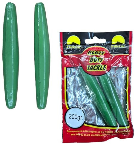 PRO FILSTAR Inline Wels Blei Set 2 x 200g, 12cm - Wels Angeln - Blei Angeln - Angel Bleie Set - Grundangeln - Grundblei - Bleie Gewicht - Angelblei - Fishing Weights - Bleigewichte – Welsangeln