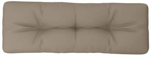 vidaXL Palettenkissen Taupe 120x40x12 cm Stoff