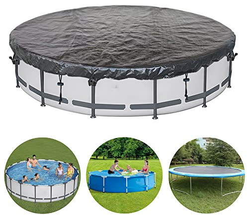 SIHAIAN 10 FT Pool Cover Winter Round Pool Cover Solar Covers for Above Ground Pools Round Pool Weather Cover Easy Installation Pool Cover Ideal for Waterproof and Dustproof (Blue)