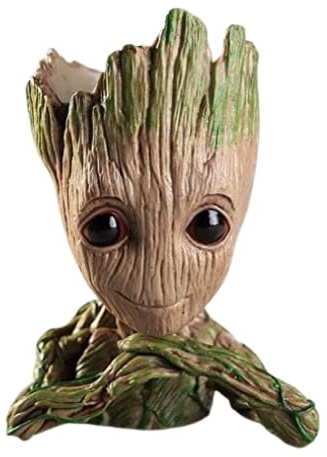 Generico Kraja I'm Baby Groot Blumentopf für Pflanzen und Stifte aus dem Film Klassiker, heißt Io Bin Groot 13x11x7 Mento (Ment)