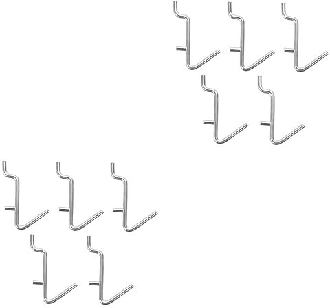 Cabilock 10stücke Förmige Edelstahl-pegboard-haken Für Aufbewahrung Und Präsentation Geeignet Für Werkstätten Garagen Und Büros Hohe Tragfähigkeit Einfach Zu Montieren