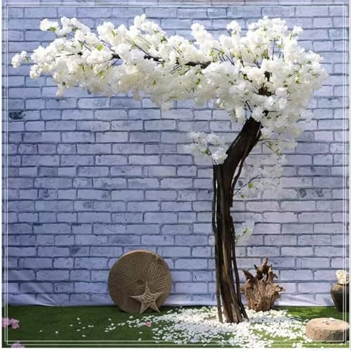 QICBYING Árboles Artificiales De Cerezo En Flor, Grandes Árboles De Flor De Cerezo Artificiales, Árbol De Flores De Durazno De Simulación, Plantas De Jardín, Flores Falsas De Simulación(1.8 * 1m)