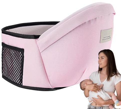 Byeaon Höftsits för amning, höftstolsbärare för baby, Justerbar höftsits, Höfthållare Mjuk, halkfri barnbärare för komfort och stöd