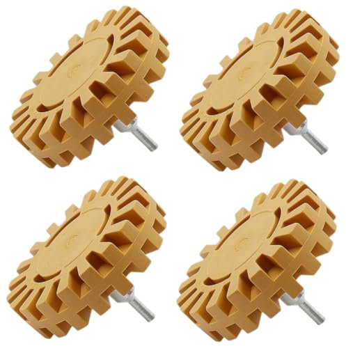Artibetter 4pcs Eraser Wheel for Drill Adhesive Remover Tool for Car Efficient Decal Remover Lightweight Rubber Wheel for Easy Use Automotive Home and Industrial Applications