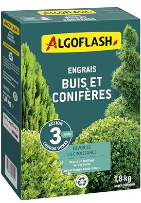 Algoflash Engrais Buis et Conifères, Action longue durée - 1,8 Kg