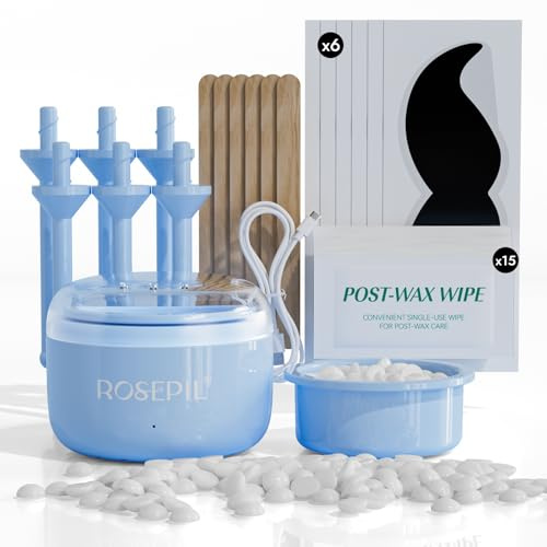 Rosepil Nose Waxing Kit for Women&Men, Portable Wax Warmer Set