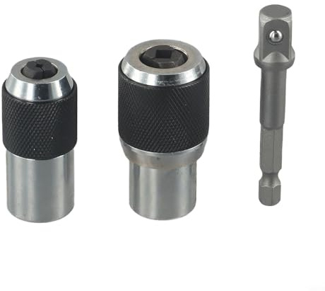 Tap Socket Set 3 Pcs with Adjustable for #6-/4 and /4-/2 Taps, Includes 3/8 Socket Adapter and Hexagon Handle, Compatible with 3/8 Drive Wrenches,