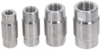 YLQUXEUV 1 STÜCK 1/8 304 Edelstahl hochdruck-rückschlagventile Gas Wasser einwegventil DN6