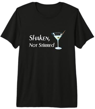 Shaken Not Stirred Martini Glass Olive T-Shirt Premium T-Shirt