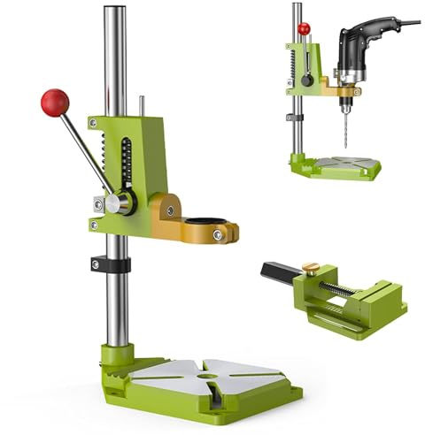 Accessoires pour la Maison, Support de perceuse à Colonne avec poignée à Bille réglable à 90° et stabilisateur à Ressort Haute dureté pour Le perçage