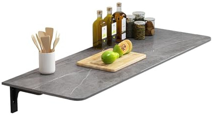 Wandmontierter Klapptisch, unsichtbarer Murphy-Schreibtisch, zusammenklappbare Werkbank, klappbare Schreibtische für Werkstatt, Garage und Zuhause (Grau, 60 x 30 cm)