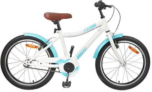 vidaXL Barncykel 24 tum för 8–12 år, ljusblå, cykel för barn, klassiska justerbara handtag, ungdomscykel, utomhusäventyr för barn