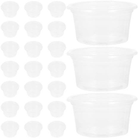 YARNOW Gamelle d'eau pour Gecko Léopard Bols d'eau pour Reptiles Lot de 50 en Abs 25ml Base Stable et Transparent pour Terrariums et Petits Animaux Exotiques