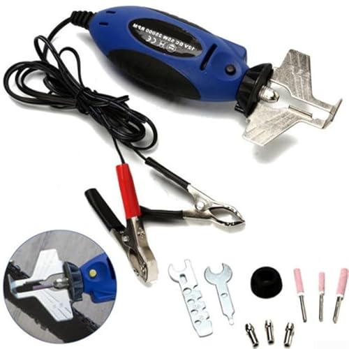 For Mini 12V Chainsaw Sharpener with Electric Grinder and Three Grinding Stone Sizes 4mm 4.8mm 5.5mm for Consistent Chain Edge Prep