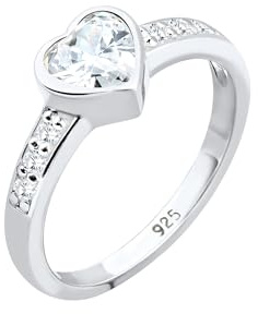 Elli Damen-Damenring 925er Silber 1 Zirkonia