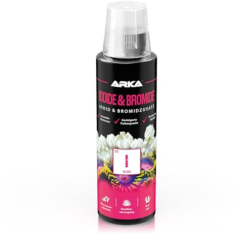 Microbe-Lift Iodid & Bromid Tillsatt Jod och Bromid i Premiumkvalitet För Varje Havsvattenakvarium, Mycket Produktiv, 236 ml