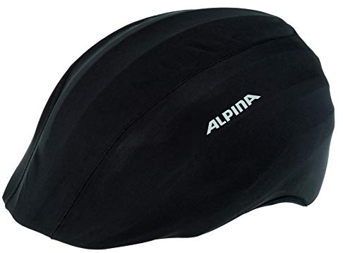 ALPINA Multi-FIT-RAINCOVER - Wasser- und Schmutzabweisender, Optimal Sitzender Fahrradhelm Regenschutz Für ALPINA Helme, Black, S-M