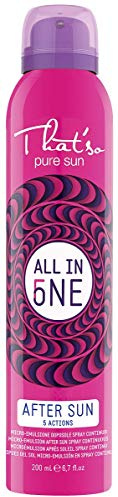 That'so All in One - Doposole Spray Anti-scottature Lenitivo - Con Aloe e Mentolo, Rinfresca e Idrata la Pelle Scottata Arrossata - Migliora e Prolunga l'Abbronzatura, Senza lasciare Segni - 200 ml