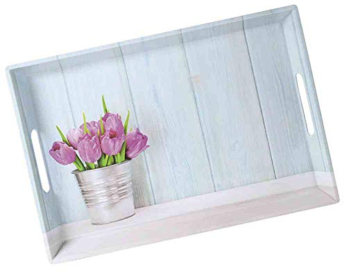Kesper Bandeja para servir 77392, diseño de tulipanes, 50 x 35 x 4,5 cm