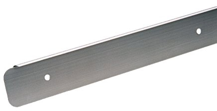 T&C™ 38mm-40mm Kitchen Worktop Finishing Profiles 10mm Radius Top & Bottom - Hand Finished - Satin Silver Finish (665mm Long Breakfast Bar End Cap)