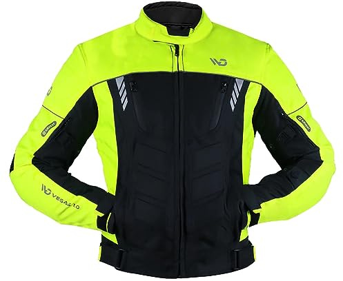 BOSmoto Motorradjacke Herren Motorrad Jacke Wasserdicht Winddicht mit Protektoren Protektoren Jacke Roller Biker Touren (XL)