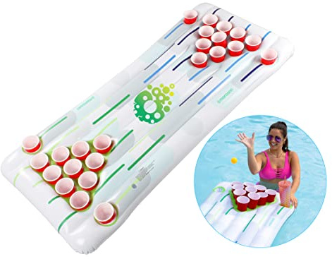 Monsoon [Pool Pong] Inflatable Pool Party Games Floating Beer Pong Table Swimming Pool for Adults
