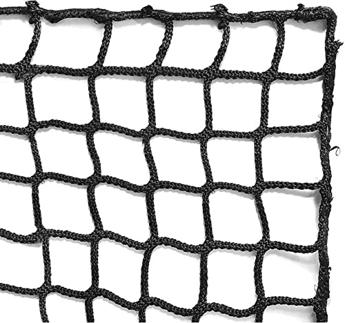 Aoneky Fotboll Backstop Nät - 3x3/4,5/6/9/12 meter, Polyester Rep, Barriärnät för Sport Basket Fotboll, Stoppa Bollen Nät för Utomhus Bakgård Trädgård, Multisportnät för Sportträning, Svart (3×4,5M)