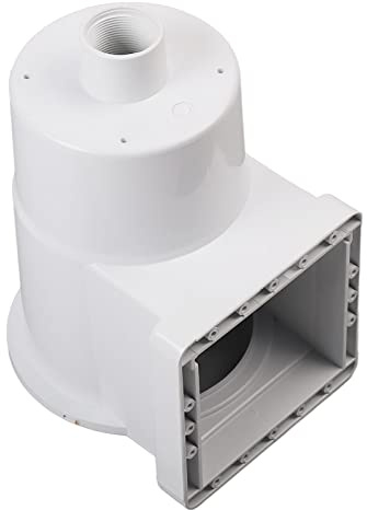 CHICIRIS Oberirdischer Pool-Skimmer, G1 1/2 Wandmontage-Oberflächen-Skimmer-Kit mit Filterkorb-Schlauchadapter Vakuumplatten-Schwimmbad-Armatur, Weiß SP-611