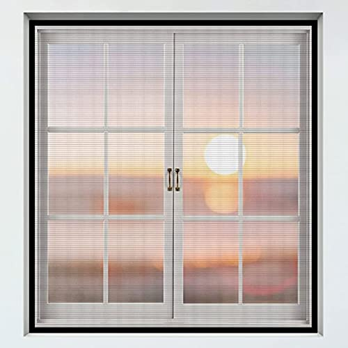 Mosquitera Ajustable para Ventana, Mosquitera Universal Fija para Ventana, para Lett Room Balcón Protección contra Mosquitos Insectos Moscas 75x100cm(29.5x39.3in) Negro-A