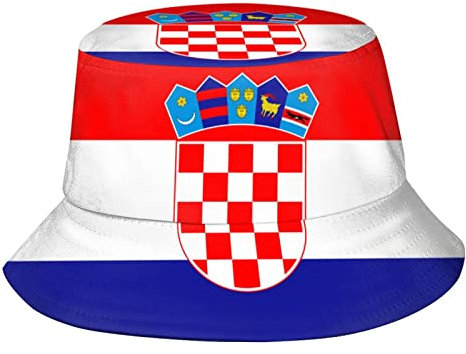 Lawenp Fischerhut, Kroatien-Flagge, Reise, Strand, Sonnenhut, Sommer, Fischerkappe für Männer, Frauen, Teenager