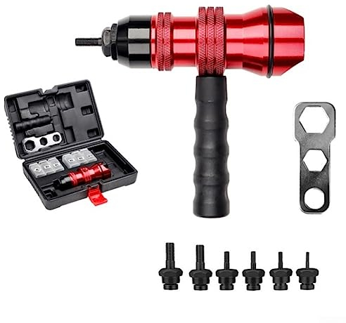 RANRAO Nietmuttern-Pistolen-Adapter, Nietmuttern-Werkzeug, Nieten, M3 ~ M10, elektrischer Bohrer-Adapter, Nietwerkzeug, professionelles Nietmuttern-Adapter-Kit für elektrische Bohrmaschine