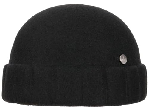 LIERYS Filz Dockermütze Damen Made in Italy Herbst Winter Lila Wollfilz