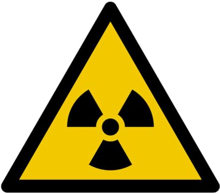 W003 - Gefahr radioaktive Materialien oder ionisierende Strahlung - Warnschild - Maße wählbar - Norm ISO 7010
