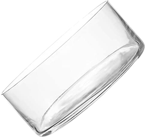 TOVINANNA Vase Bol en Verre Large Cylindre en Verre Terrarium Hydroponique Poêle Plate Récipient À Fleurs Pièce Maîtresse De 15Cm