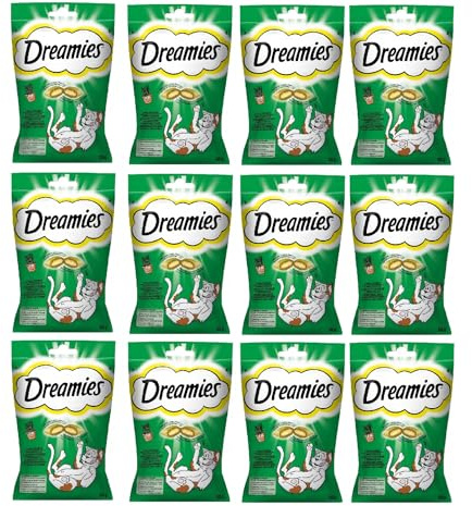 Dreamies Katzensnacks Katzenleckerlis Catnip mit Katzenminze Geschmack 12x60g