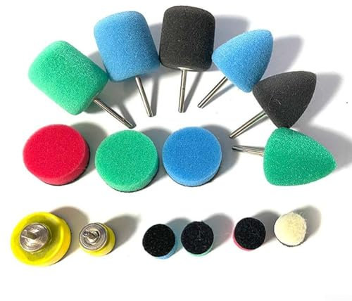 Kit di 16 tamponi in spugna per lucidatura auto, mini tamponi in spugna per fari e maniglie delle porte, strumento di ripristino dei graffi