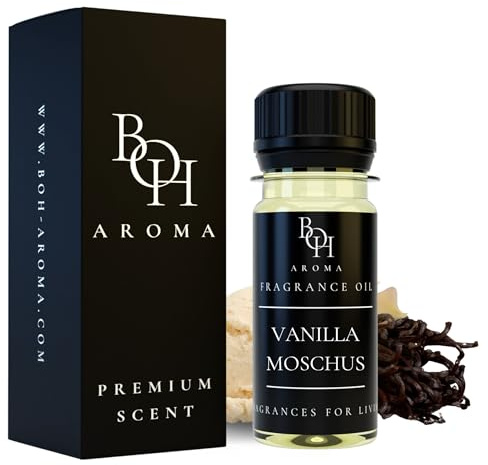 BOH-Aroma VANILLA MOSCHUS Parfümöl ätherisches Öl für Diffuser | Duftöl für Diffuser | Premium Duftöl | Öl berühmter Parfüm-Hits | 1:1 wie Original | Intensiv & Langanhaltend | 30 ml