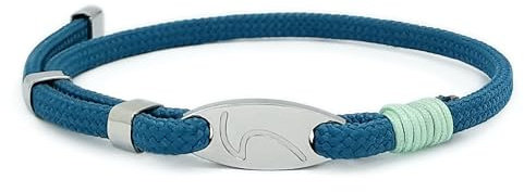 Aloha Bracelet Surf Mer en Acier Homme Femme Réglable Idée Cadeau, T.U., Acier inoxydable