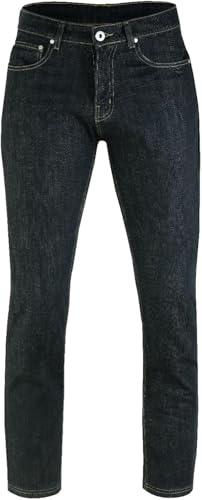 Herren Motorrad Aramid Classic Jeans Hose, Motorrad Aramid Hose Schwarz Biker Motorrad Aramid Hose Blau.Motorrad Hose mit protektoren (DE/NL/SE/PL, Numerisch, 32, Regular, Regular, Black)