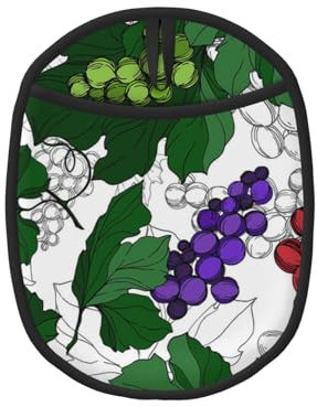 Modèle de Raisins, Maniques, maniques résistantes à la Chaleur, maniques de Cuisine en Silicone antidérapantes