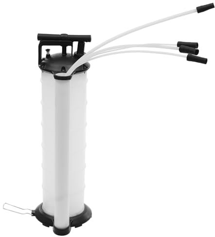 Hadwigger 6.8L Ölabsaugpumpe mit 4 Schläuchen 4mm, 6mm, 8mm, 10mm,Handabsaugpumpe zum Motorölwechsel Manuelle Ölabsauger Ölwechsel Treibstoff Flüssigkeitsabsaugpumpe