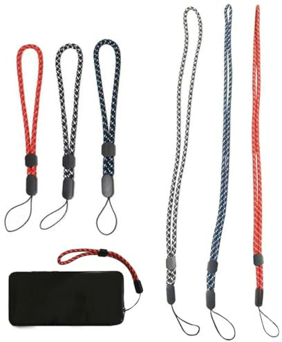 IKOPFLN 6 pièces lanières de Cordon réglables en Nylon,Lanyard Dragonne，tour de cou telephone portable,Poignet Dragonnes,pour téléphone Portable,Appareil Photo,clés,clés USB (3 Longs et 3 Courts)