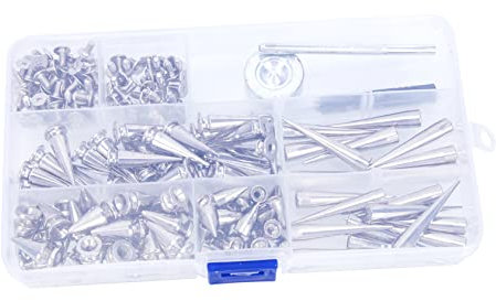 DIYEAH De Remaches De Cuero Remaches Cinturones Kit De Reparación Manualidades